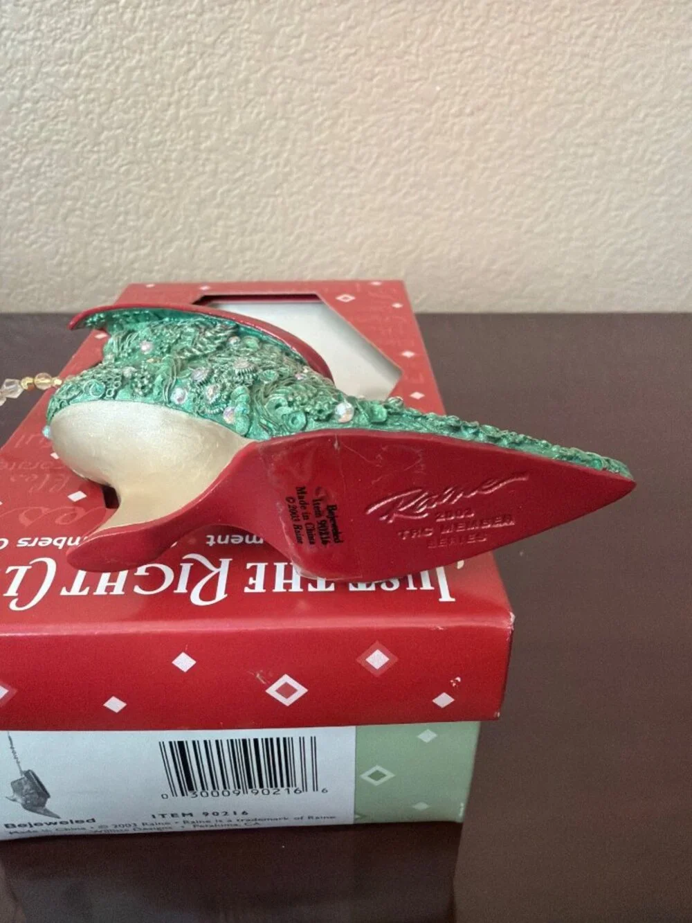 Just the Right Shoe Raine 2003/2004 Club Ornaments Bejeweled Fantasia Christmas
